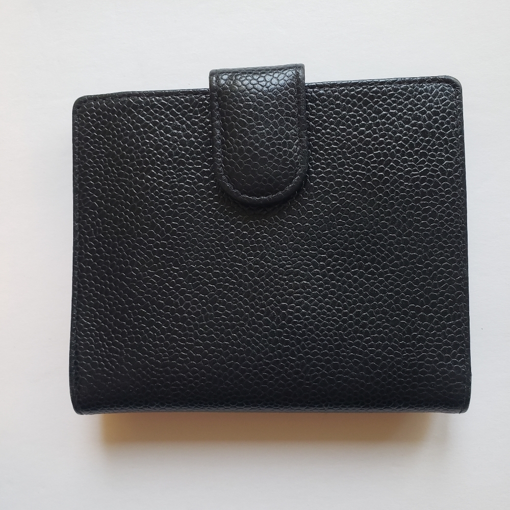 Authentic Chanel Caviar Black Compact Wallet - Picture 2 of 16